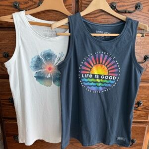 Bundle of 2 - Life Is Good Crusher Tank Tops